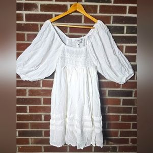 Davi & Dani: White Boho Off the Shoulder Mini Dress NWT!! | HOST PICK!